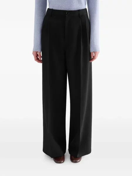 Pantaloni Jil Sander de lână negru