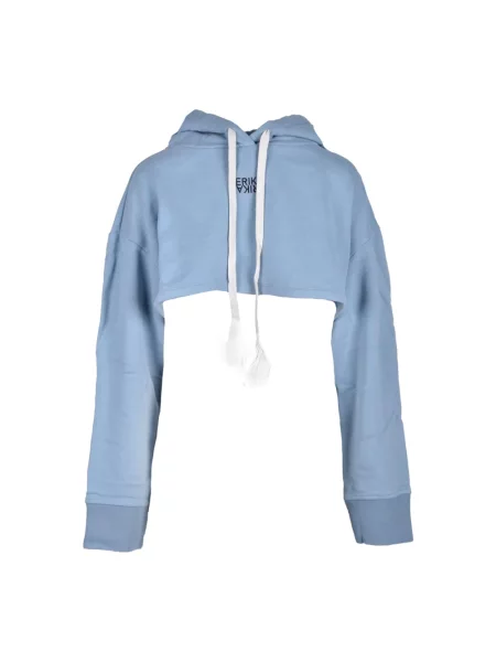 Bluza z kapturem Erika Cavallini z kapturem niebieska