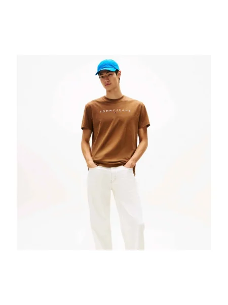 Tricou Tommy Jeans maro