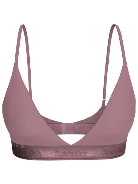Trojuholníková podprsenka Calvin Klein Jeans fialová