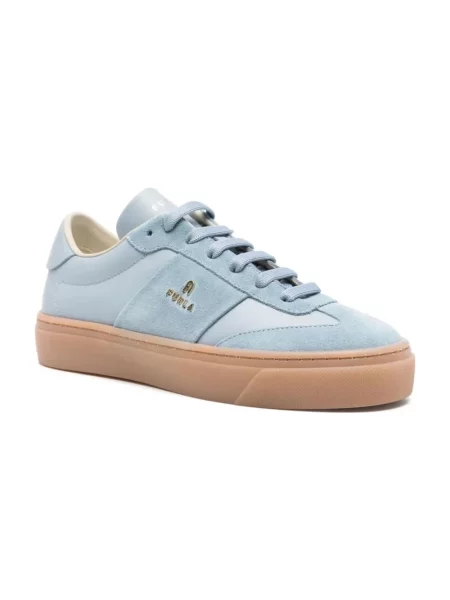 Sneakersy Furla skórzane niebieskie