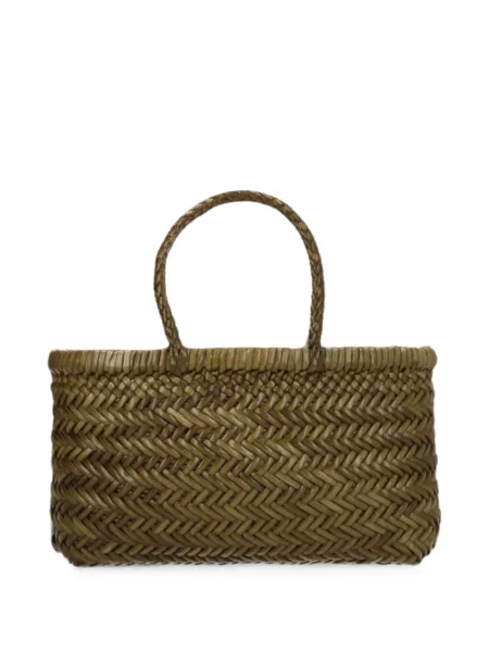 Geantă shopper Dragon Diffusion din piele fără toc verde