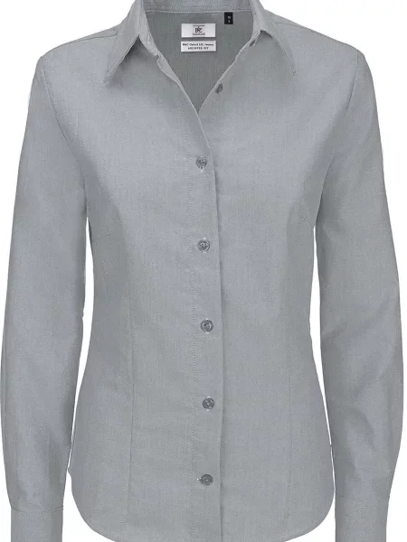 Koszula B&c z twillu szara
