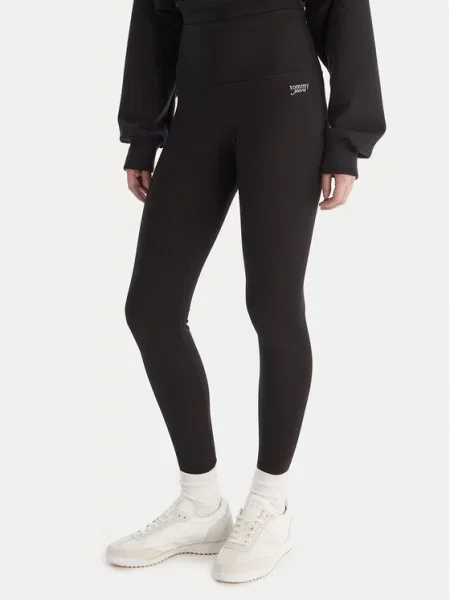 Tommy Jeans Legginsy Silver Script czarny