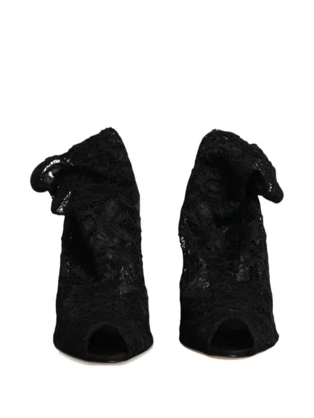 Gležnjače Dolce & Gabbana s čipkom crna