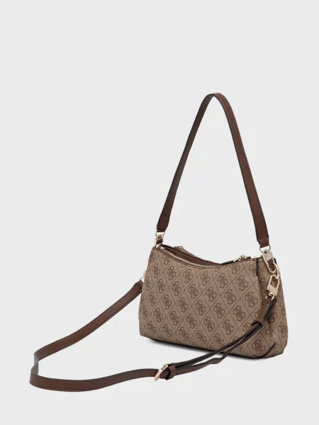 Сумка Guess з принтом бежева