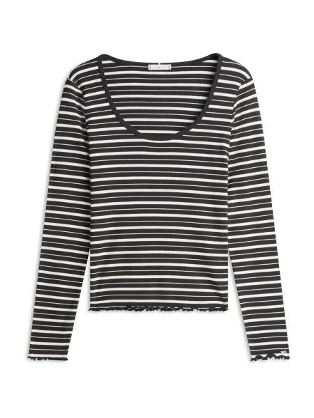 Majica z dolgimi rokavi Tommy Hilfiger črna