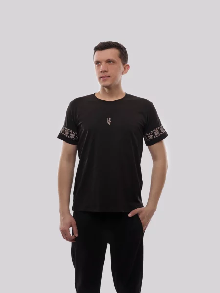 Футболка лотос черная