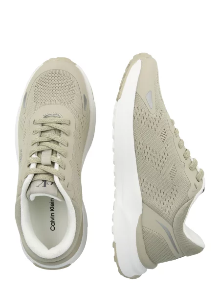 Calvin Klein Sneakersy Low Cut Lace-Up béžová
