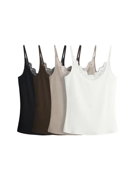 The Set Top ecru / ciocolatiu / negru alb