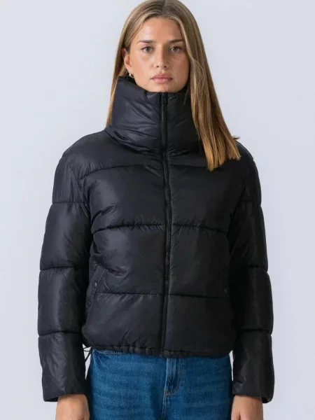 TEESHOPPEN Geacă de iarnă Short Puffer negru
