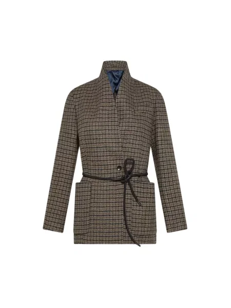 Marynarka Seventy wełniana brązowa