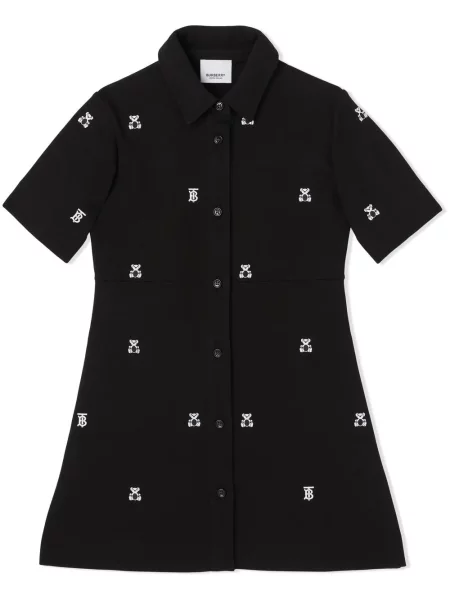 Sukienka koszulowa dziecięca Burberry czarna