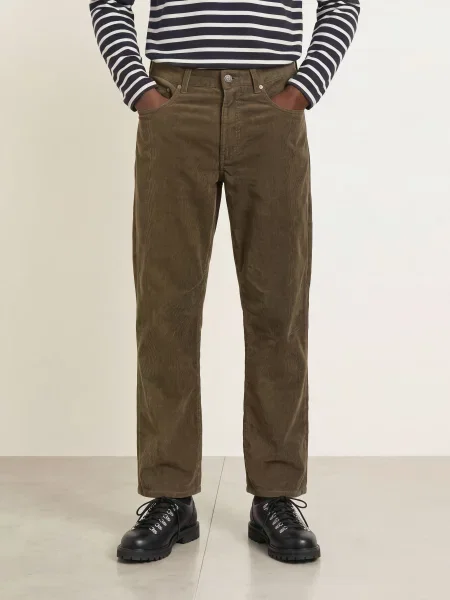 Arket Kordové Kalhoty Ocean Loose Fit hnědá