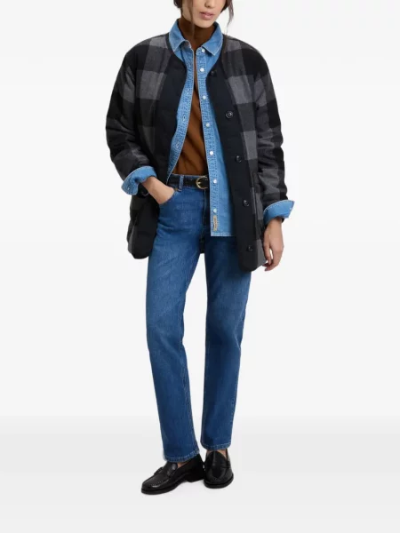 Geacă Woolrich în carouri gri