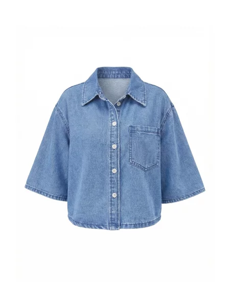 Imily Bela Bluză denim albastru