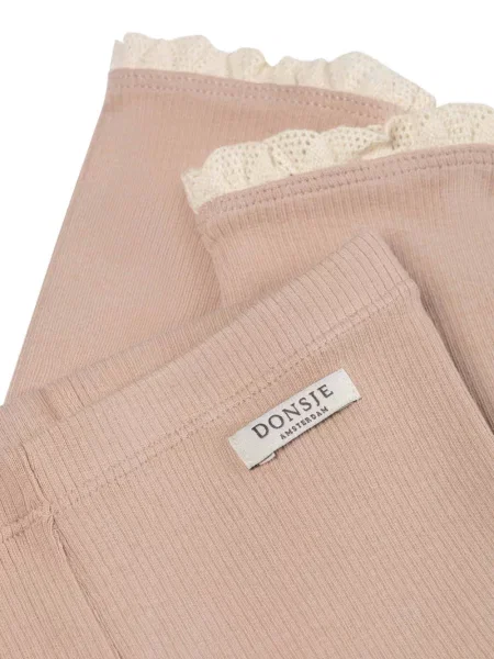 Legginsy dziecięce Donsje różowe