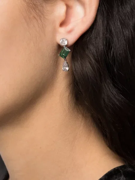 Auskarai Swarovski su kristalais sidabrinė