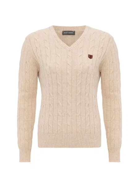 Jacey Quinn Pulover Joaquin amestecat bej