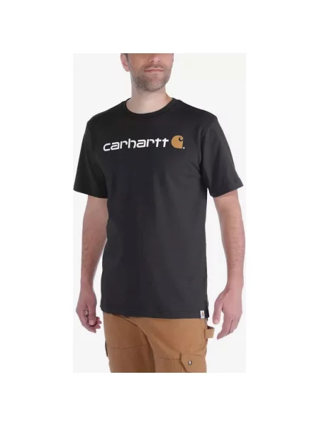 Koszulka Carhartt Core Logo czarny pomarańczowy S biały