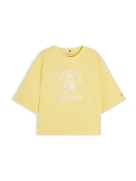 TOMMY HILFIGER Tričko žlutá bílá