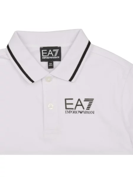 Polo majica Ea7 Emporio Armani bijela