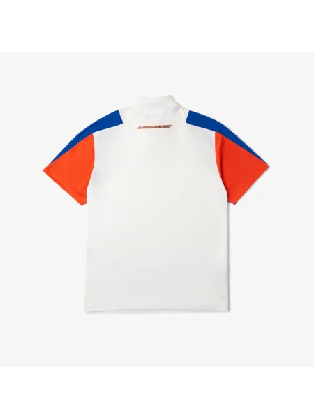 Lacoste Koszulka Polo Sport Z Blokadą Koloru Regular Fit biała