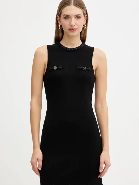 Twinset rochie cu lână negru