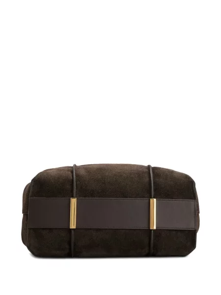 Велурена чанта Tod's кафяво
