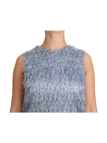 Sukienka mini Dolce And Gabbana biznesowa niebieska