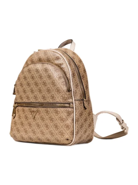 Batoh GUESS Manhattan II Large Backpack Latte Logo Universal béžový