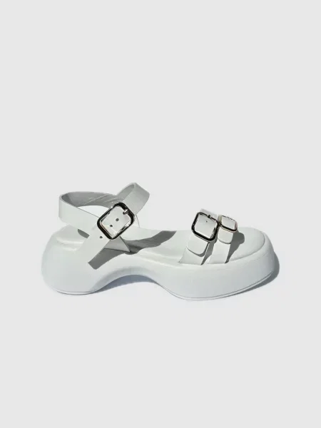 Кожаные босоножки Evie белые