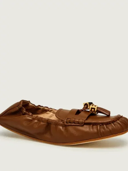 Elisabetta Franchi De piele mocasini maro