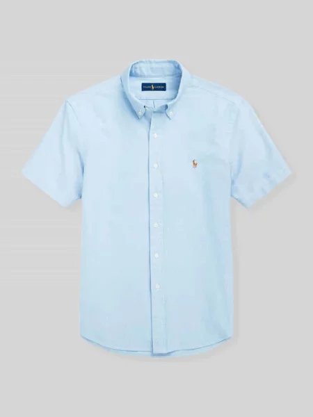 Koszula casual z czystej bawełny krój regular fit model CUBDPPCSSS' Polo Ralph Lauren błękitna