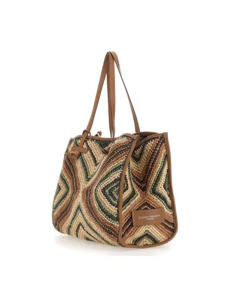Shopperka Gianni Chiarini skórzana zielona