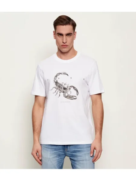 HUGO Tricou Discorb alb