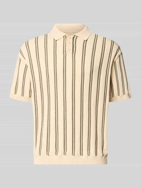Krój regular fit dzianinowe polo model POUL' Redefined Rebel biała