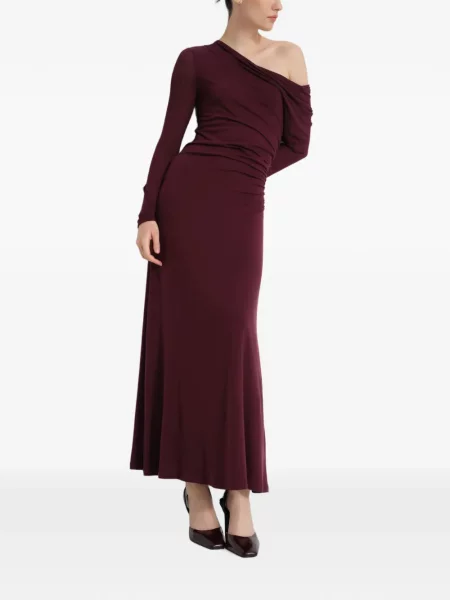 Rochie maxi Marcella cu volane roșu