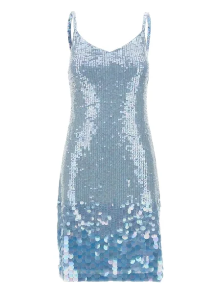 Rochie midi P.a.r.o.s.h. cu paiete până la genunchi de costum albastru