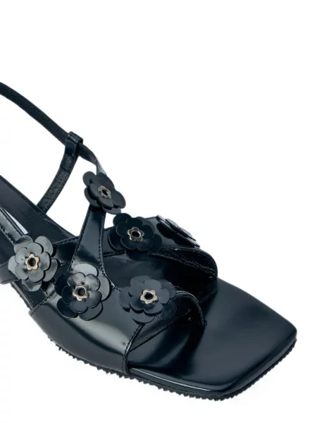 Gėlėtos sandalai Cecilie Bahnsen slingback juoda
