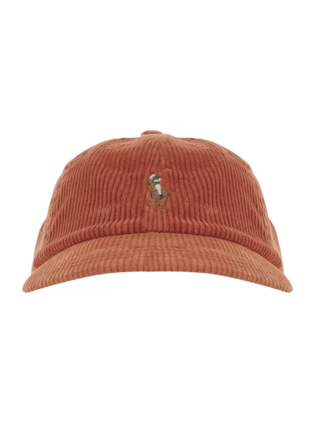 Czapka z daszkiem Polo Ralph Lauren ze stretchu pomarańczowa