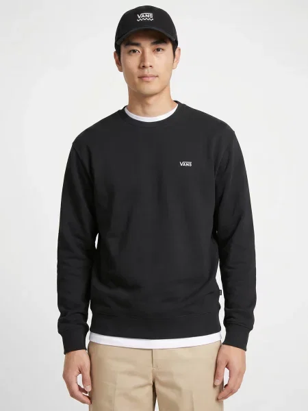 Vans oversize dukserica za muškarce od pamuka crna