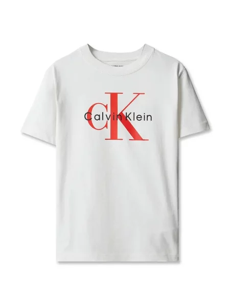 Calvin Klein Jeans majica za djecu od pamuka bež