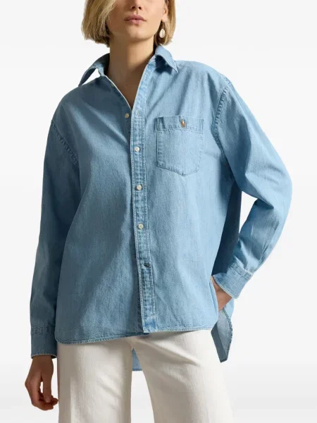 Велурени бягане с яка чорапи Polo Ralph Lauren синьо