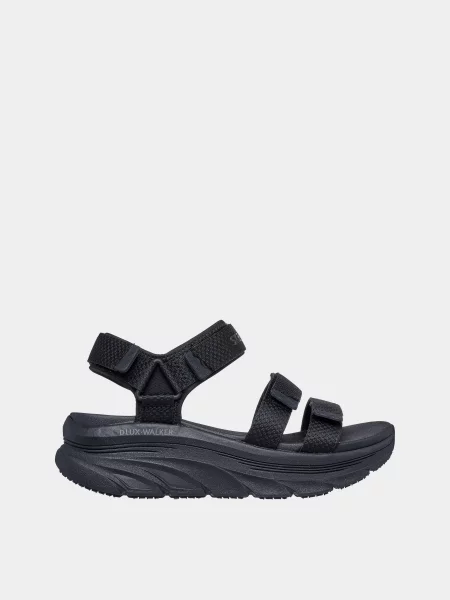 Кожаные босоножки Skechers черные