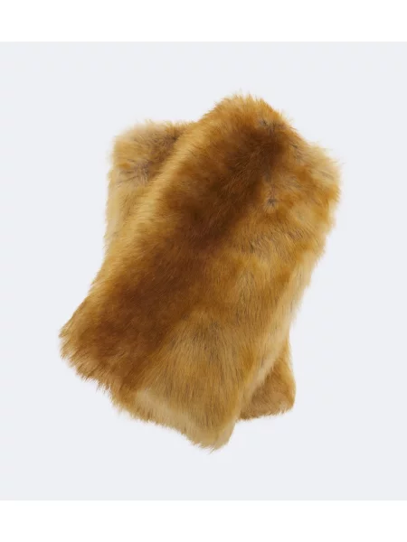 Mănuși Saint Laurent din piele de oaie maro