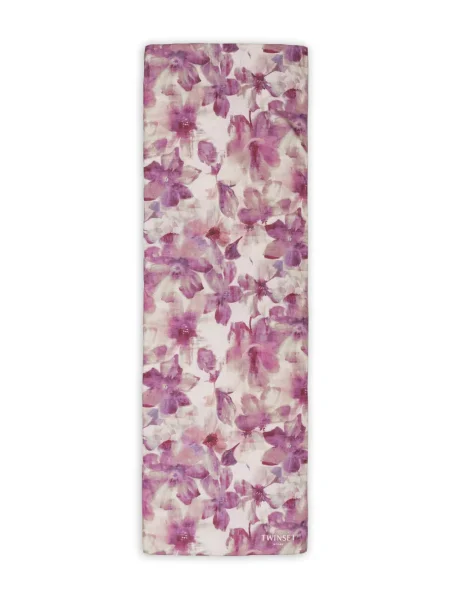 Fular Twinset cu model floral violet