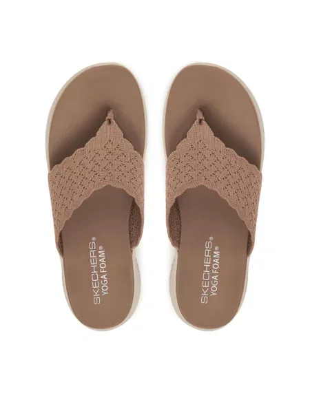 Japonki Skechers beżowe