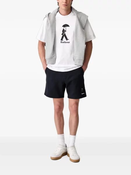 Tricou Barbour cu imagine alb