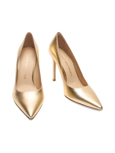 Czółenka Stuart Weitzman skórzana żółta